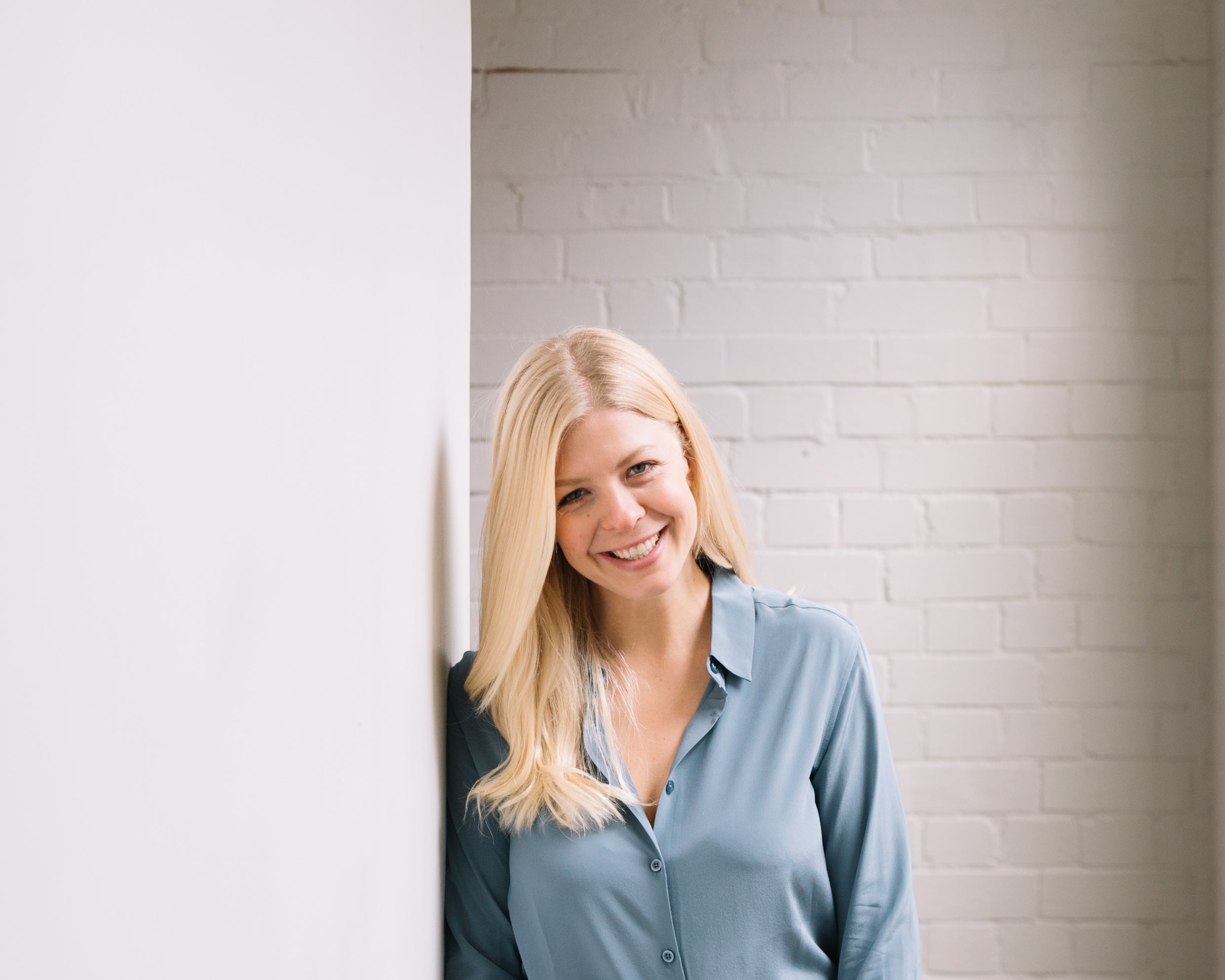 Lindsay Rogers Blue Steel Silk Shirt