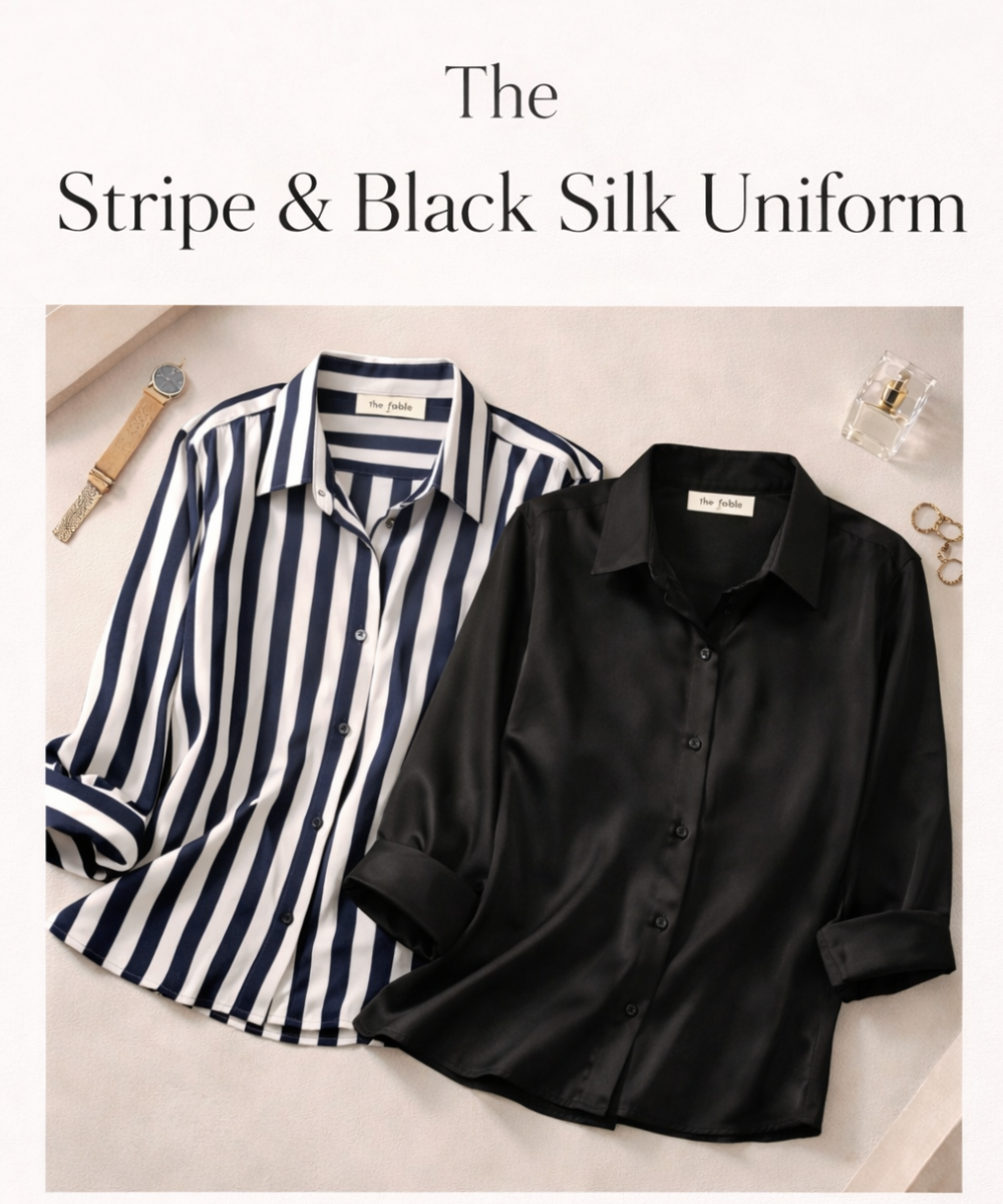 The Stripe & Black Silk Uniform