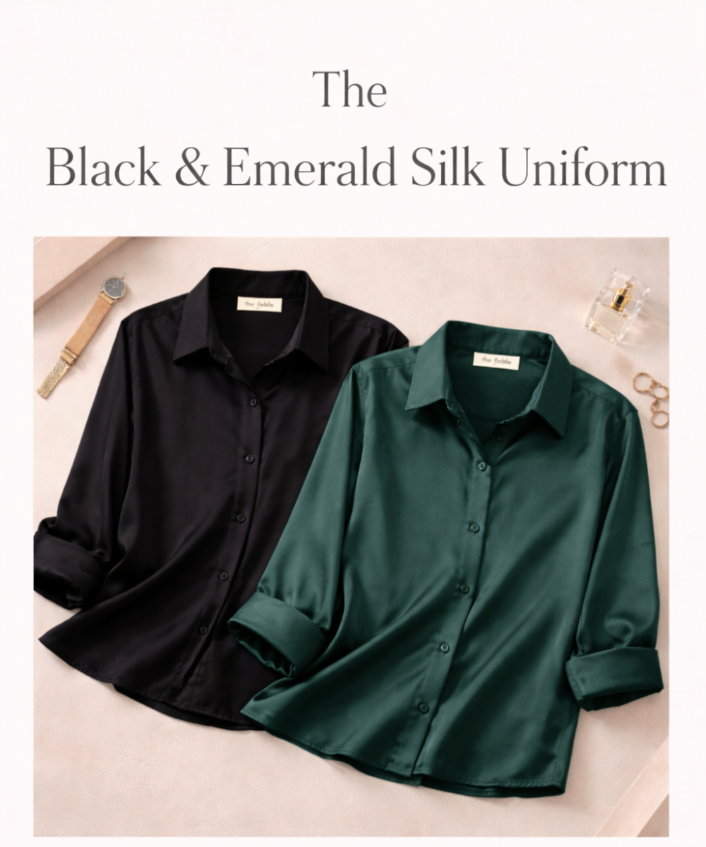 The Black & Emerald Silk Uniform